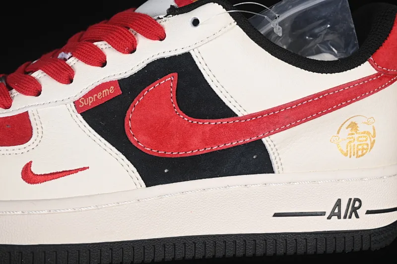 All categories Nk Air Force 1 Air Force series Nk Air Force 1 Low Air Force low-top Nike Air Force 1'07 Low Year of the Horse limited edition Red and black luck Air Force 1 low-top casual sneakers XD0028-011